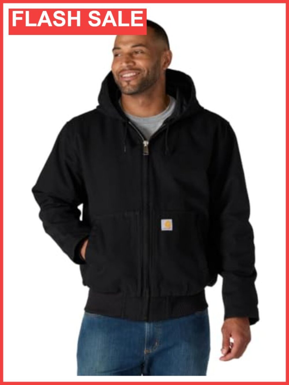 Washed Duck Active Jac Hooded Work Jacket Thinsulate Insulated